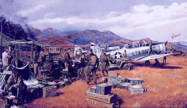 "Out on a Limb" - James Dietz - T-6 Texans 6147th Korean War Art